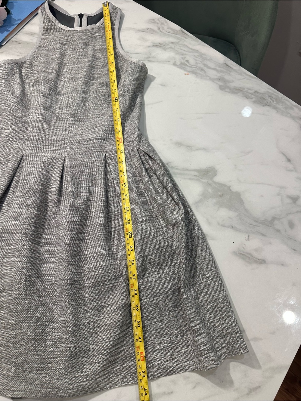LULULEMON Here to There Pleated Dress Sleeveless Heather Gray Fit & Flare Size 6 - Picture 16 of 16